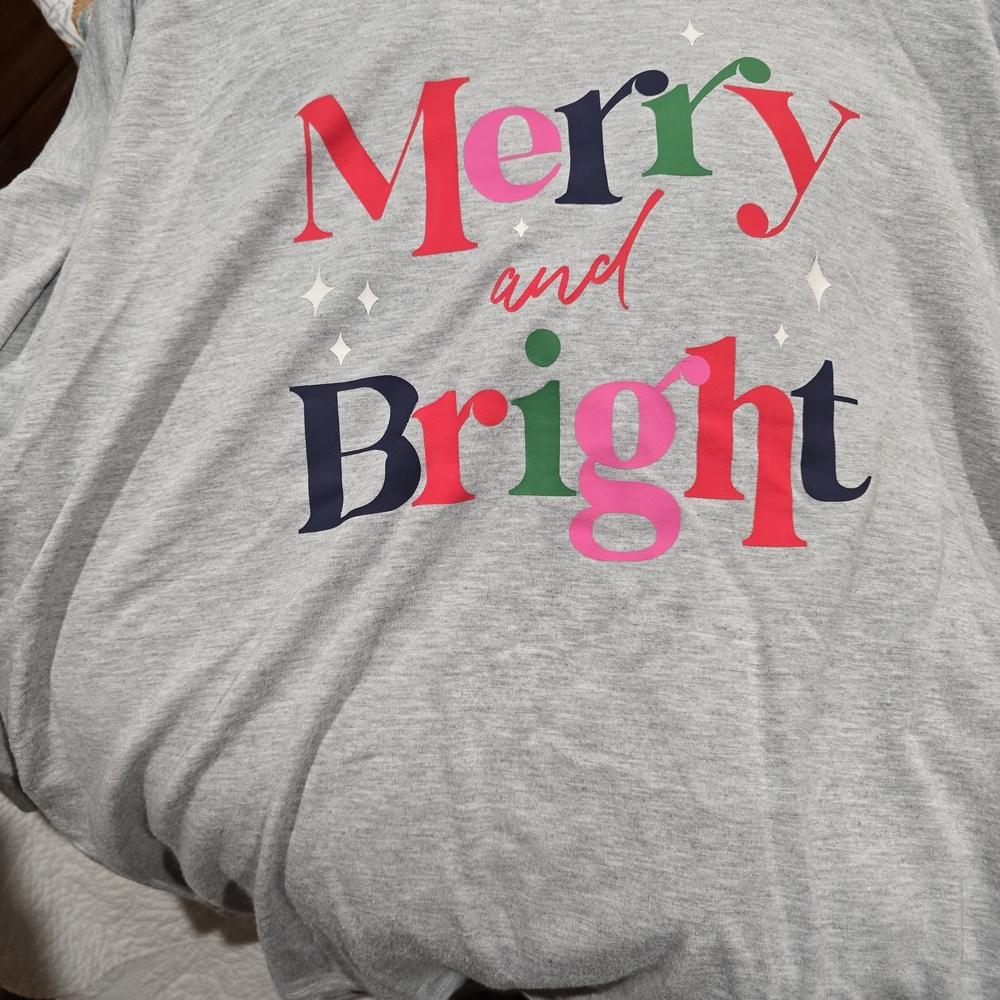 Cato Gray Long Sleeve Tee with Colorful Print